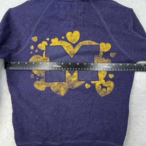 Victoria's Secret PINK Michigan Hoodie distressed Sweatshirt Size Large y2k - Picture 8 of 14